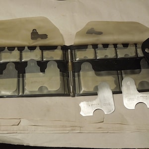 Mid Century Craftsman Radius Gage Set, Stainless Steel Radius Gage Set, Machinist tools, FREE SHIPPING!!