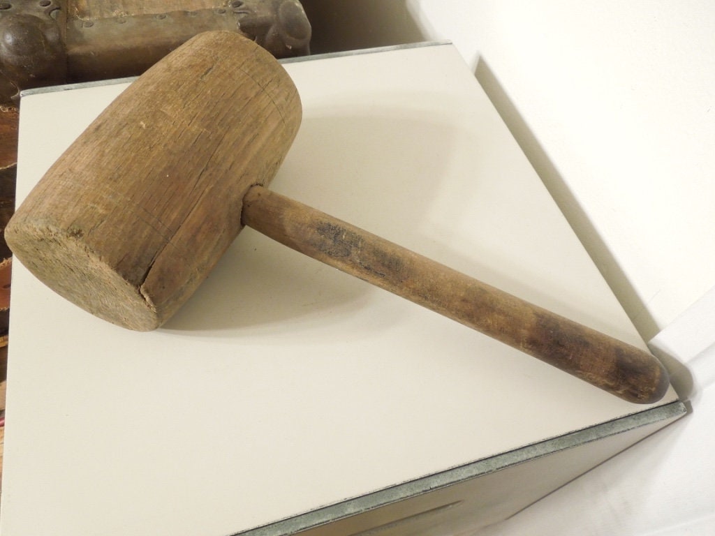Antique Oak Tent Stake Mallet Antique Wooden Mallet FREE Etsy