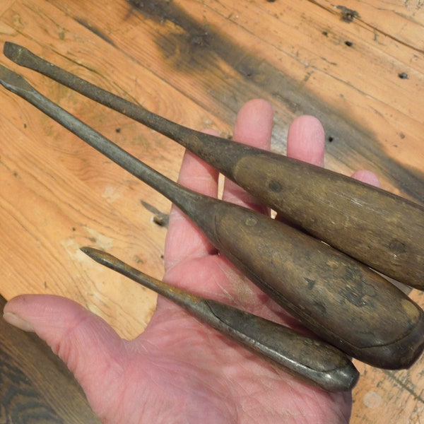 Antique Perfect Handle Screwdrivers, Tool Restoration Project, FREE SHIPPING!!