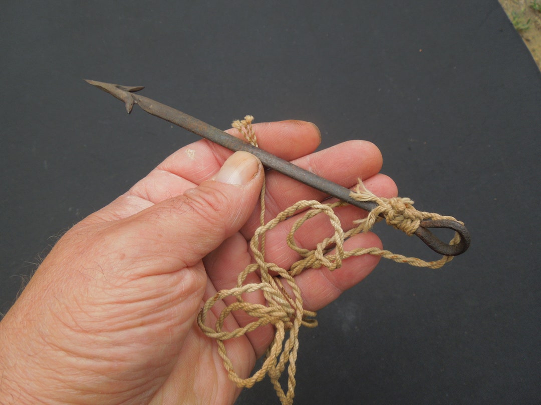 Ancient Hand Iron Harpoon Toggling Head, Viking Style Hand Held