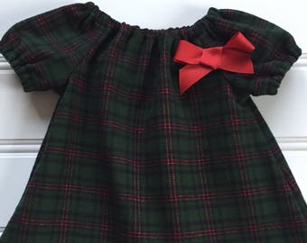 Girl Winter Dress, Plaid Flannel Dress, Girl Christmas Dress, Baby Christmas Dress, Toddler Christmas Dress, Plaid Dress