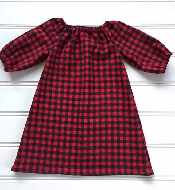 red plaid dress baby