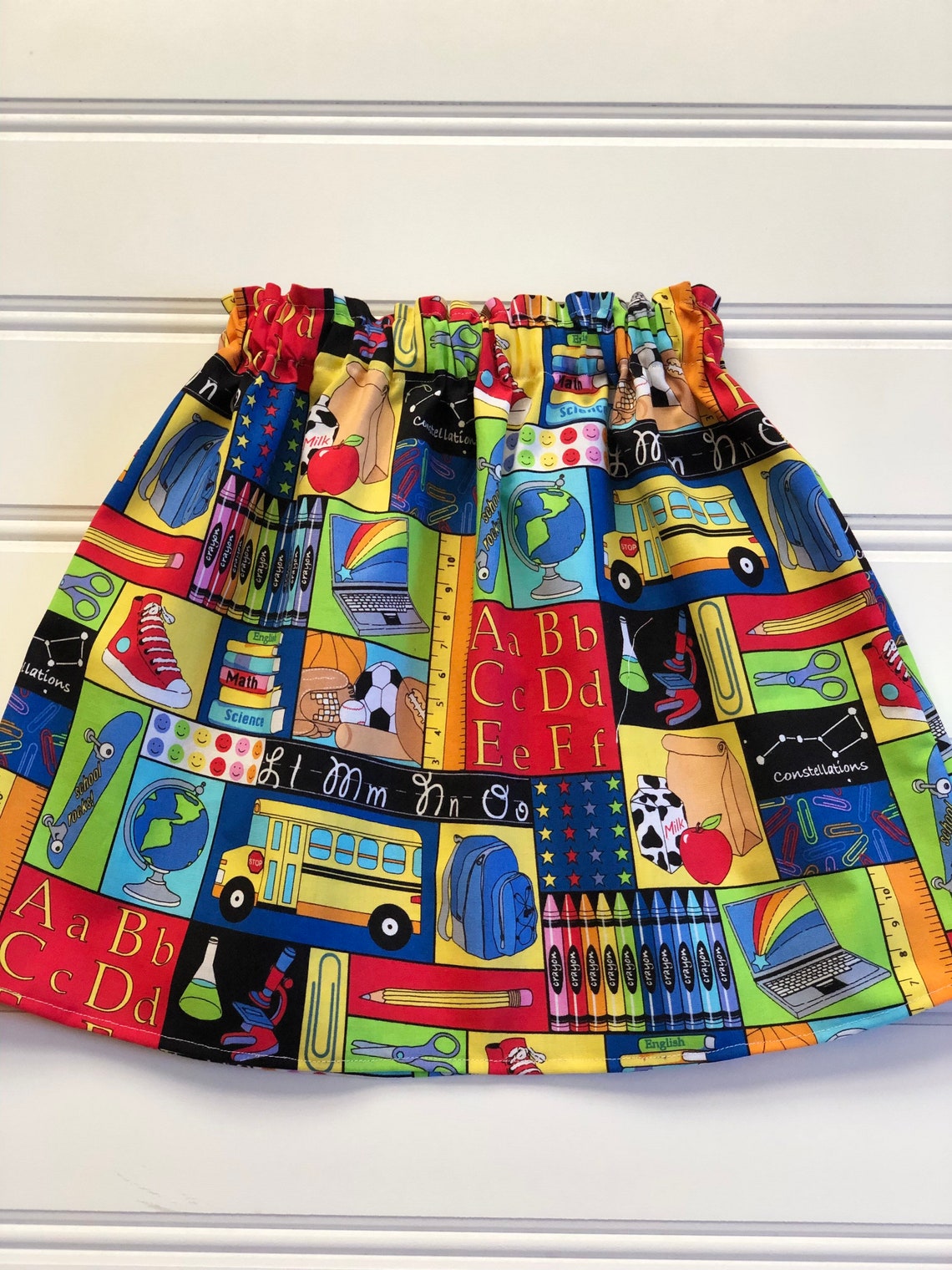 Back to School Skirt Girl Kindergarten Skirt Back to School Etsy