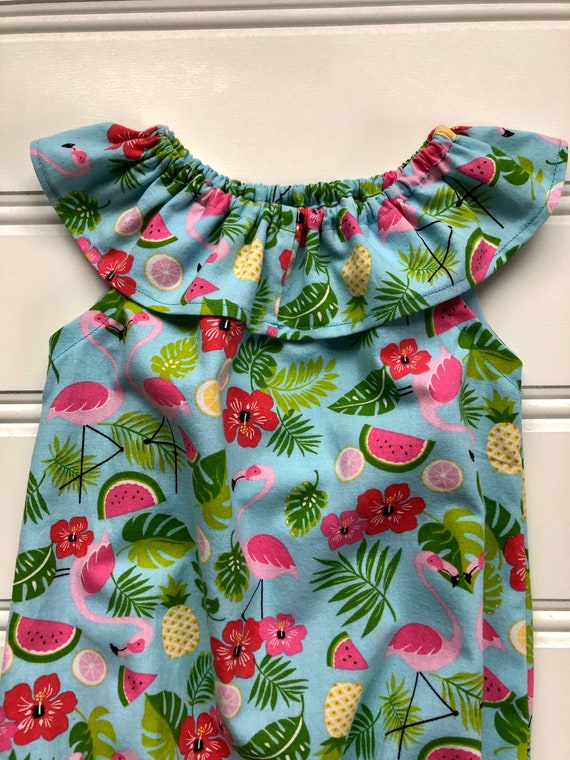 tropical romper baby