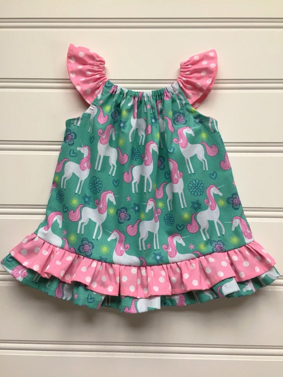 Girl Unicorn Dress Baby Girl Dress Summer Dress for Girl | Etsy