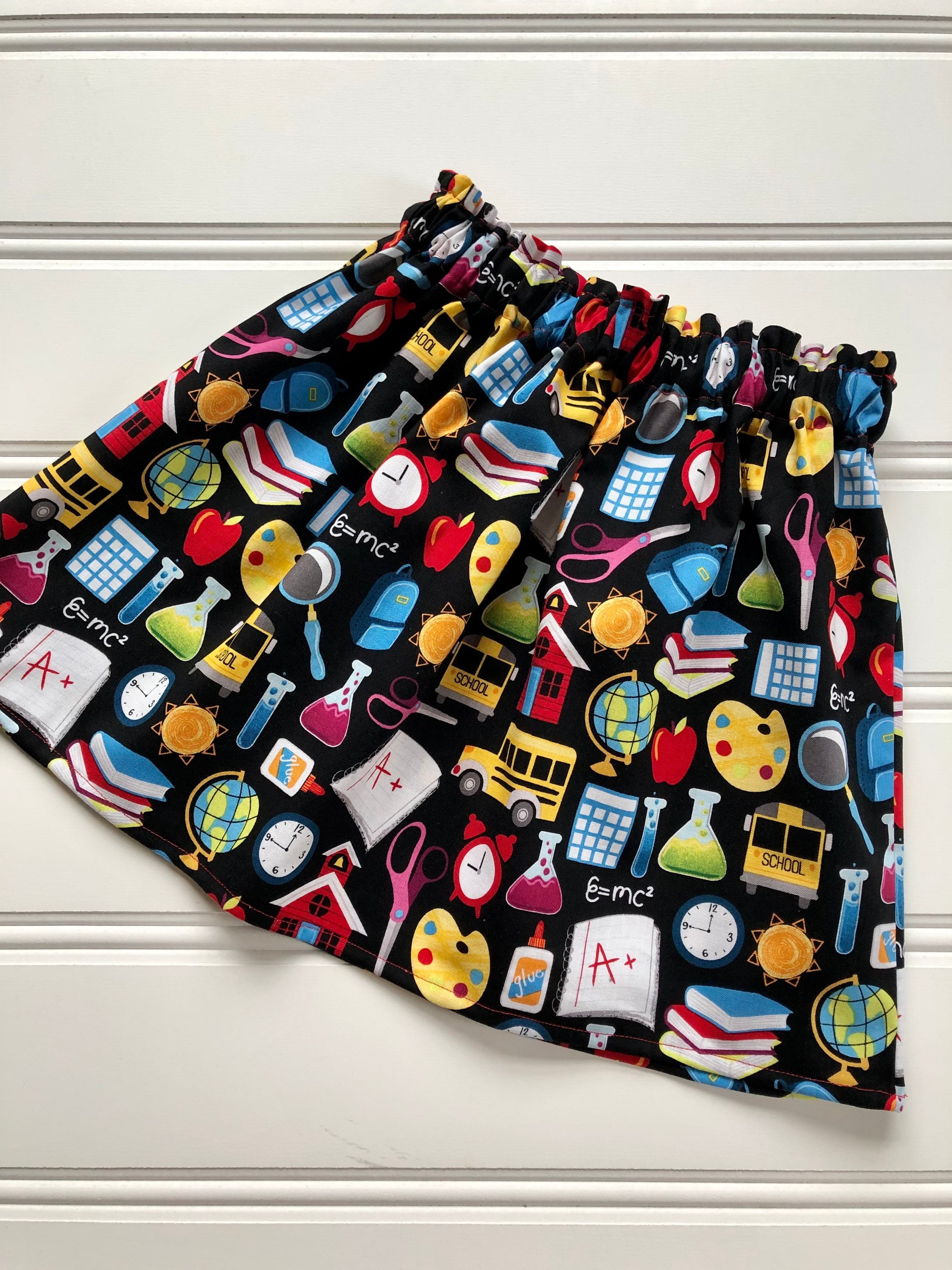 Back to School Skirt Girl Skirt Kindergarten Skirt Back to Etsy
