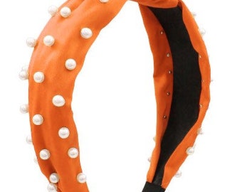 Orange and White game day Headband • University of Tennessee game day Headbands