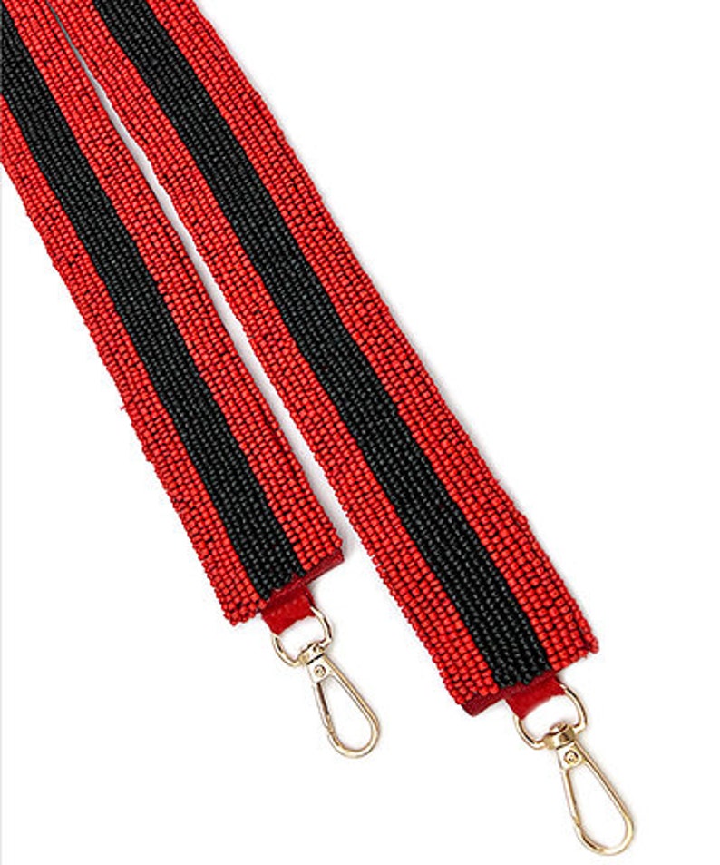 Bulldogs Red and Black Beaded Gameday Purse Straps University