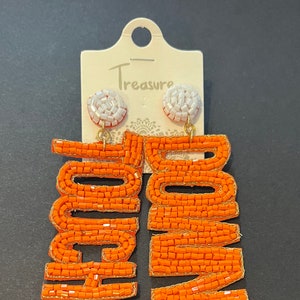 University of Tennessee Seed Bead Earrings