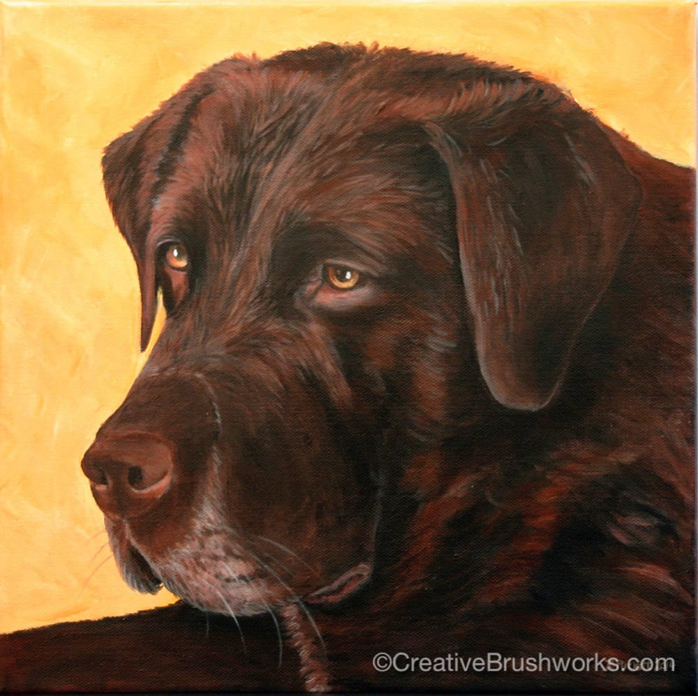 Custom Pet Portrait Painting on Canvas Dog Art Etsy