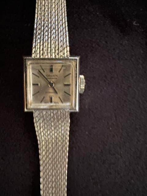 Gruen Vintage 1970s Precision 17 Jeweled Stainless Steel Dainty Bracelet Watch Gruen Vintage 1970s Women main image 3