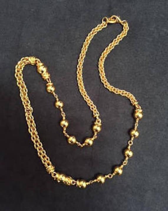 Vintage 1980s Gold-Tone Necklace - image 1