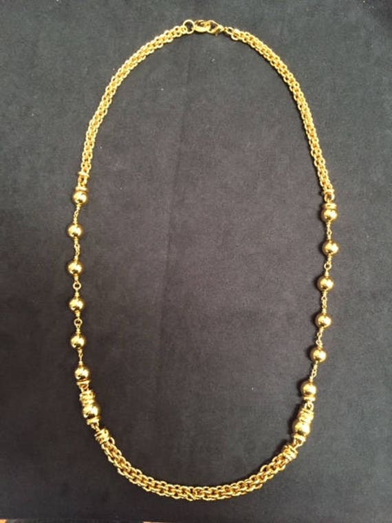 Vintage 1980s Gold-Tone Necklace - image 2