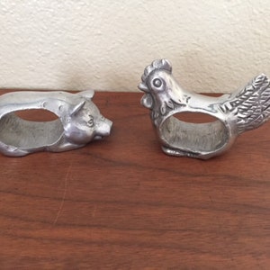 Rooster and Pig Napkin Holders