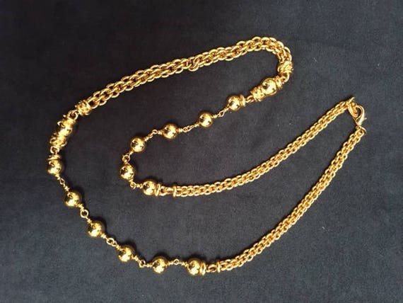 Vintage 1980s Gold-Tone Necklace - image 4