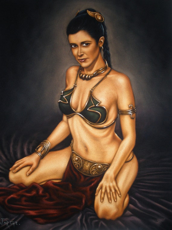 Star Wars Princess Leia Sexy Slave Outfit Black Velvet Oil -4893