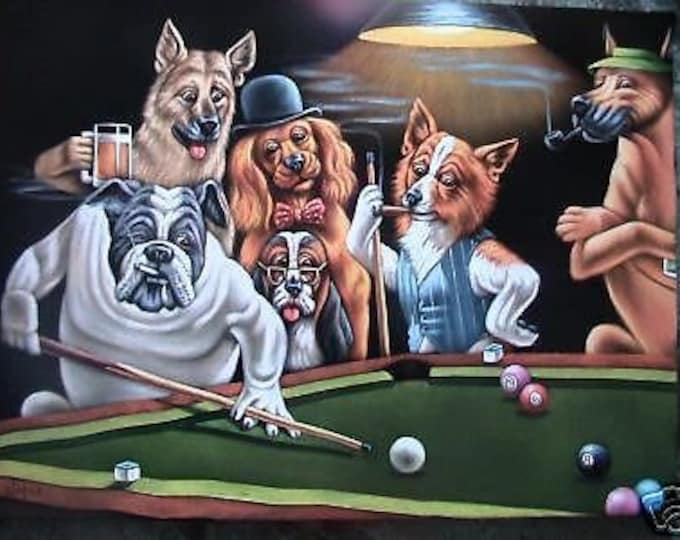 Коты играют в покер картина автор