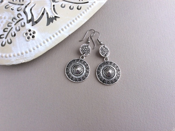 Bohemian earrings silver online