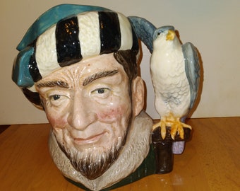 Royal Doulton D6533 the Falconer Toby Jug Mug 7 1/2 Inches