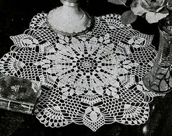 White Saphire Crochet Doily Pattern Retyped Large Print Pattern PDF # sp201-7655