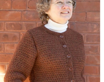 Textured Cardigan Knitting Pattern PDF, Knitted Cardigan pattern, Textured cardigan pattern, Woman's Cardigan, Creek Bottom Cardigan Pattern
