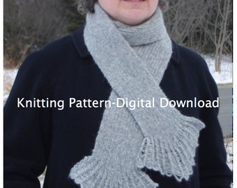 Scarf Knitting Pattern, PDF, Knitted Scarf Pattern, Knit Scarf Pattern, Knitted Scarf, Women's knit scarf, Sea Smoke Scarf Knitting Pattern
