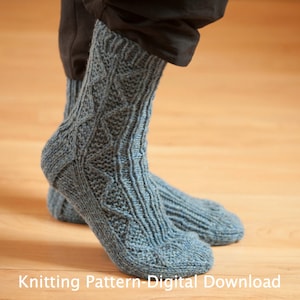 Sock Knitting Pattern PDF, Knitted Socks Pattern, Knit Socks knitting pattern, Quick Sock Pattern, Heavy Knit Socks, Cam&#39;s Camping Socks