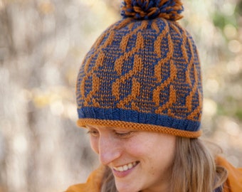 Top-down Hat Pattern PDF,  Knitting Pattern, knitted hat, Women's Hat Knitting Pattern, Top-down Knitting Pattern, Spiral Style Hat Pattern