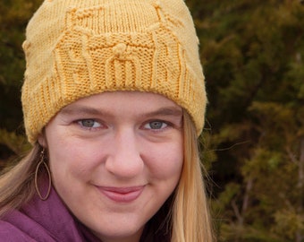 Castle Hat Knitting Pattern, PDF, Knit Hat Pattern, Castle, Child's Knit Hat Pattern, Women's Knit Hat Pattern,  Castle Hat Knitting Pattern
