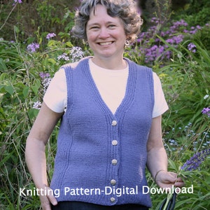 Vest Knitting PATTERN PDF, Knitted Vest Pattern, Seamless vest pattern, Jo-Jo's Vest Knitting Pattern