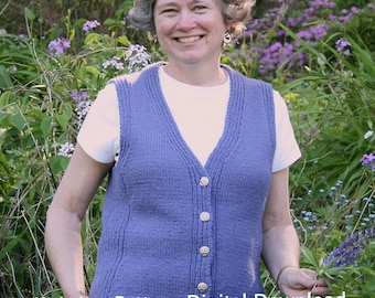 Vest Knitting PATTERN PDF, Knitted Vest Pattern, Seamless vest pattern, Jo-Jo's Vest Knitting Pattern