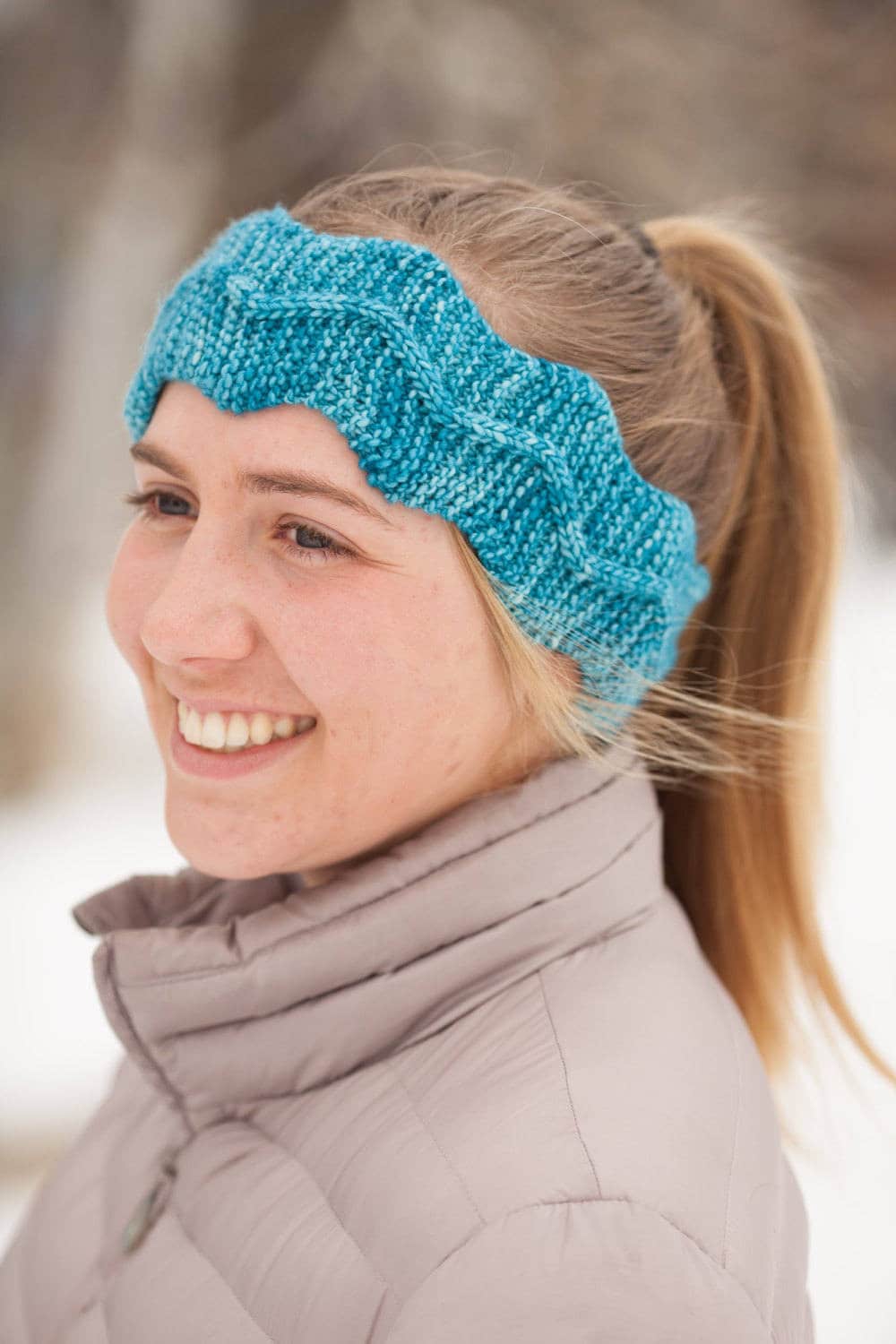 Knitted Headband Pattern PDF, Headband Knitting Pattern, Easy Cable