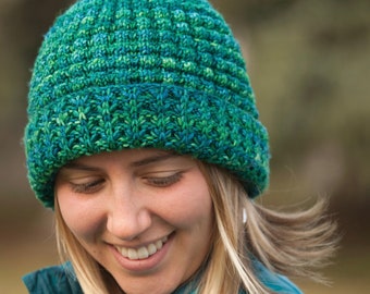 Reversible Hat Knitting Pattern PDF, Knitted Hat Pattern, Reversible Hat Pattern, Women&#39;s Hat Pattern, Playful Purls Reversible Hat Pattern