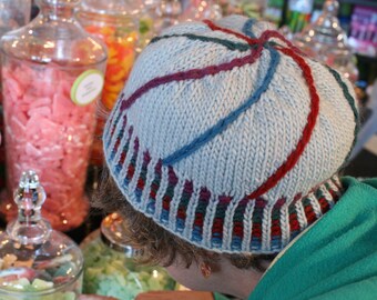 Knitted hat pattern PDF, Kid's Hat knitting pattern, knit kid's hat pattern, knit hat pattern, kid's knit hat, Candy Store Hat Pattern