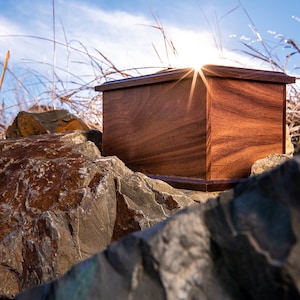 Walnut Companion Urn-Wooden Urn