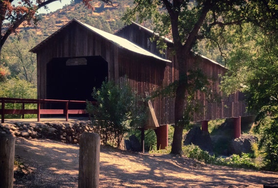 Honey Run Bridge (CANVAS) this historic bridge was destroyed by the Camp Fire