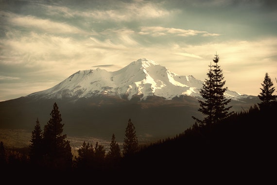 Waking Up (CANVAS) with Mt. Shasta from Calstle Lake Rd