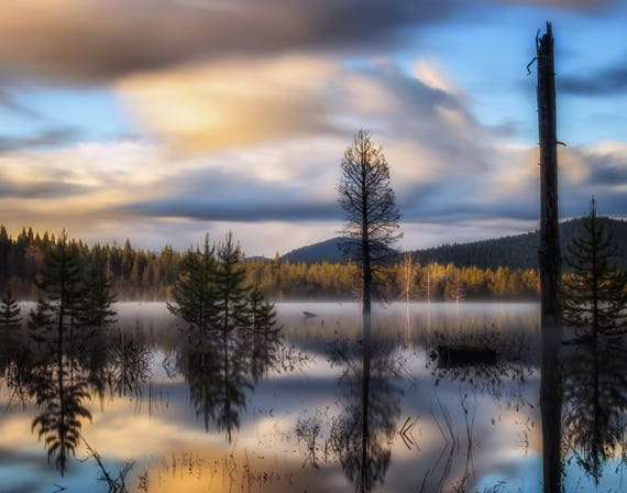It Does Exist (prints) long exposure photograph Dry Lake reflections on the water