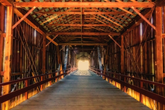 Inside the Honey Run Bridge (CANVAS) this historic bridge was destroyed by the Camp Fire