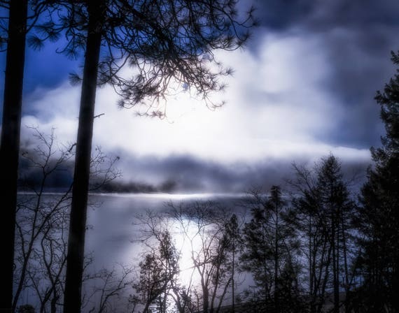 Cold Morning (prints) long exposure photograph Trinity Lake Northern California