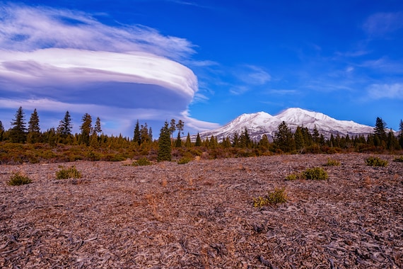 Lenticular Love (CANVAS) Mount Shasta and a Lenticular Cloud