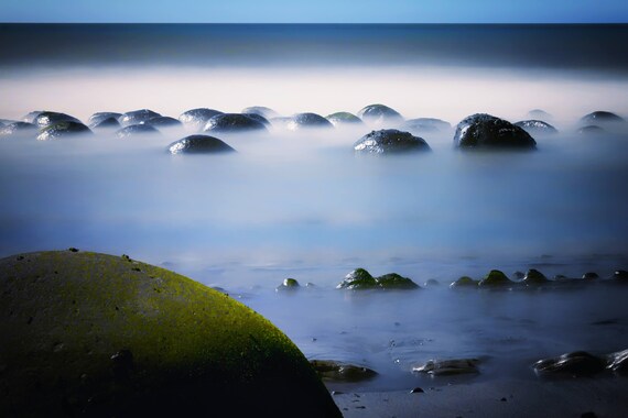 Beyond in color Bowling Ball Beach (Metal Panel) Northern California