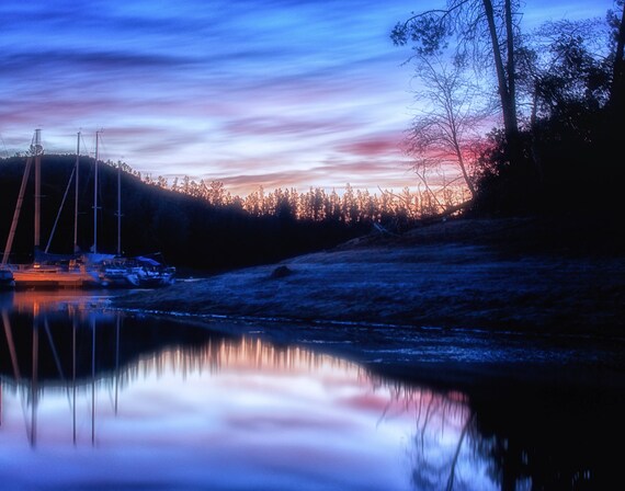 Morning Whiskey (prints) Sunrise at Oak Bottom Marina Whiskeytown Lake