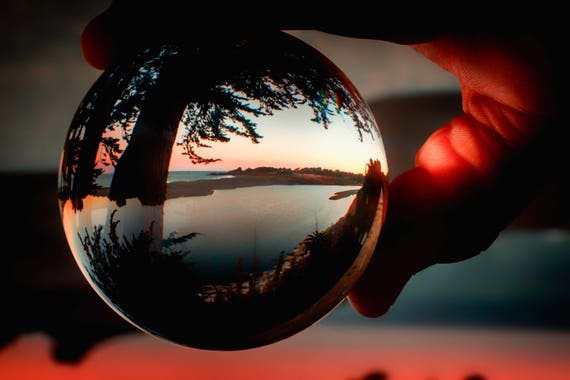 Holding a Sunrise in Gualala California refraction photography Beach (Metal Panel)
