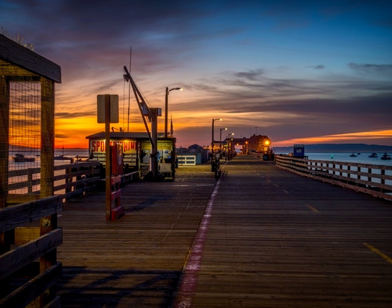 Harford Pier at Sunrise (Prints) Avila Beach San Luis Harbor California