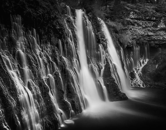 Burney Falls in Black and White