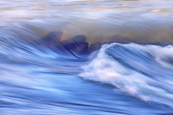 Making Waves (CANVAS) Water rushing over the rocks on the Rogue River Oregon