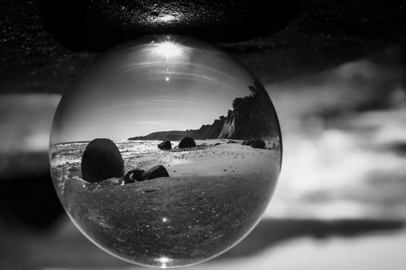 Beach Ball refraction photography Bowling Ball Beach (Metal Panel)