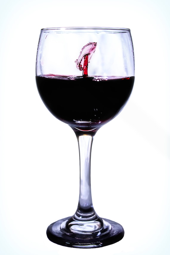Seeing Fish (prints) water drop collision photography with wine art