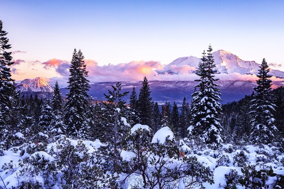 I Must be Dreaming (Metal Panel) Mt. Shasta and Black Butte in Northern California